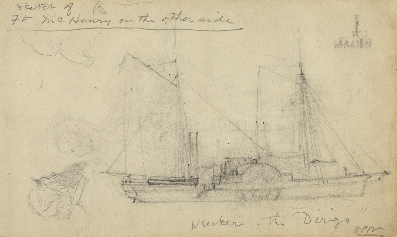 Wrecker-the Dirigo by Альфред Рудольф Уод, 1860-1865 — digital art print download