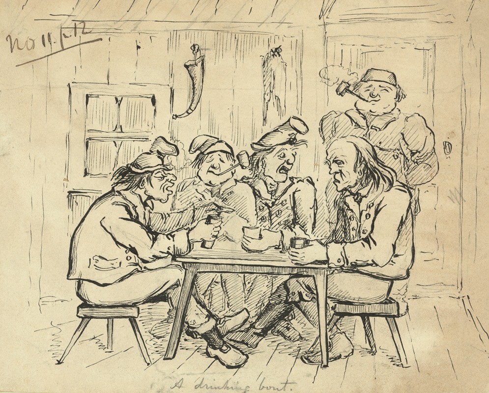 A drinking bout by Баярд Тейлор, 1856-1857 — digital art print download