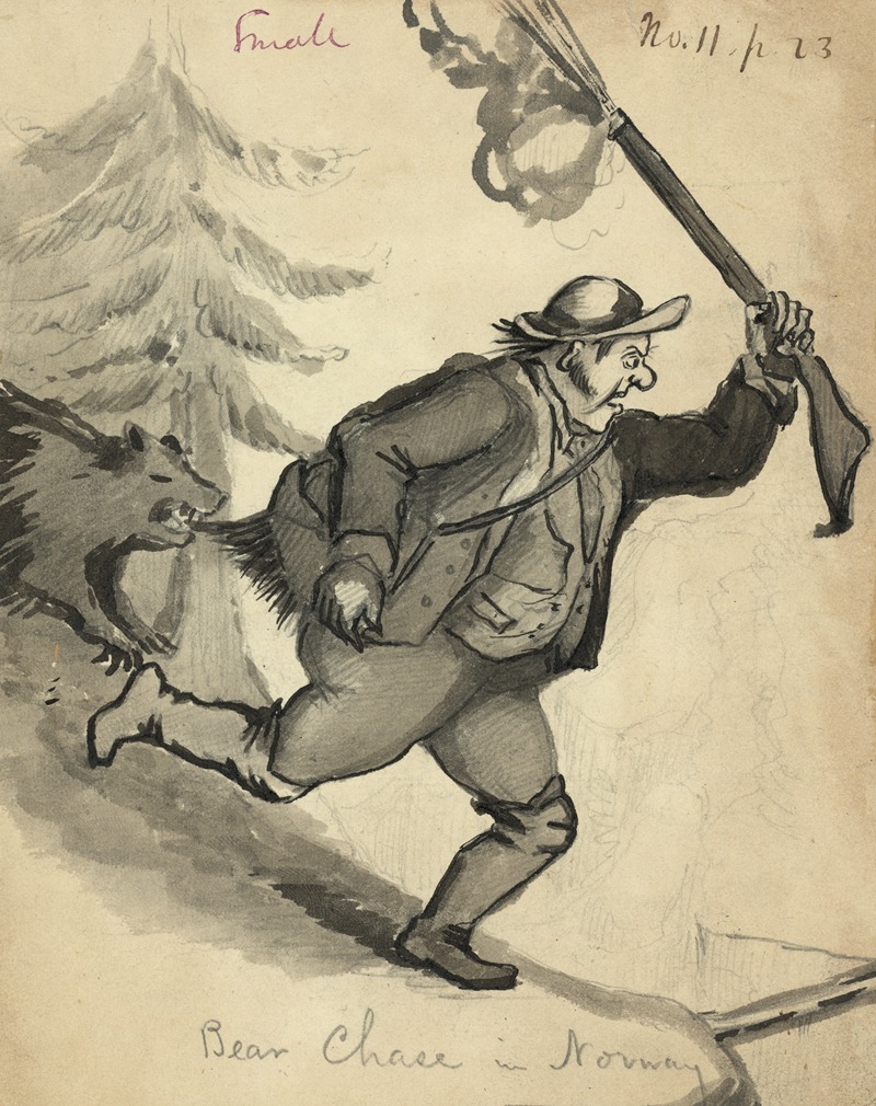Bear chase in Norway by Баярд Тейлор, 1856-1857 — digital art print download