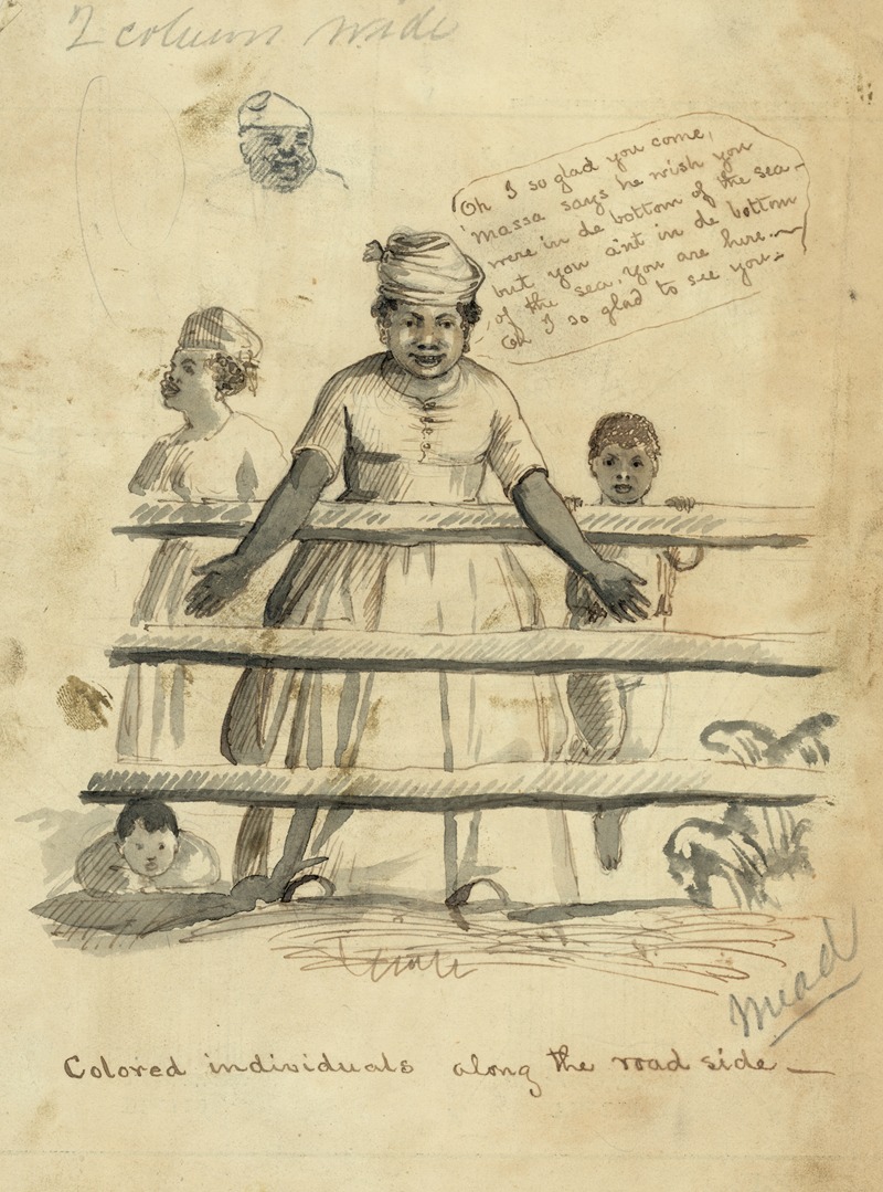 Colored individuals along the road side by Баярд Тейлор, 1844-1865 — digital art print download