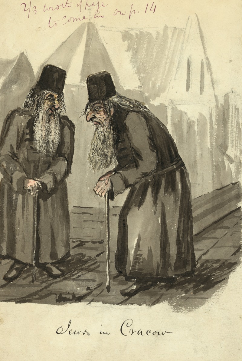 Jews in Cracow by Баярд Тейлор, 1856-1863 — digital art print download