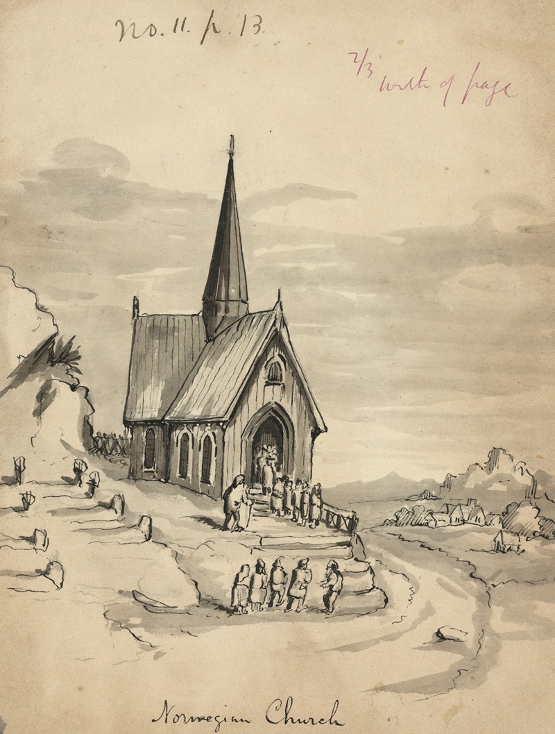 Norwegian church by Баярд Тейлор, 1856-1857 — digital art print download
