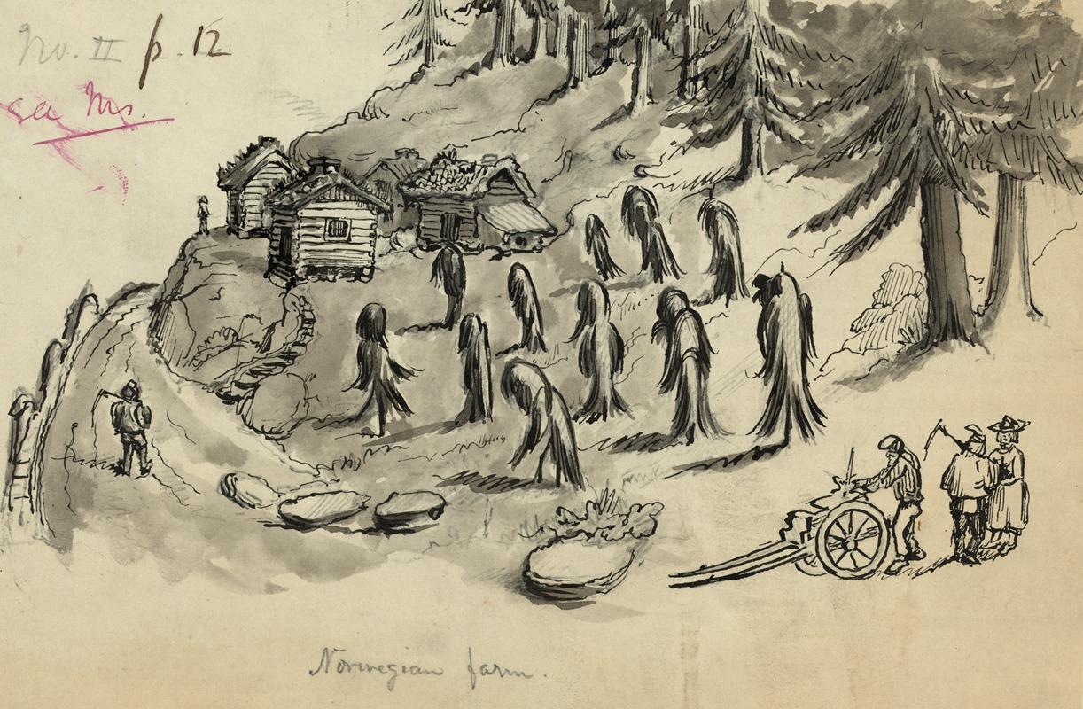 Norwegian farm by Баярд Тейлор, 1856-1857 — digital art print download