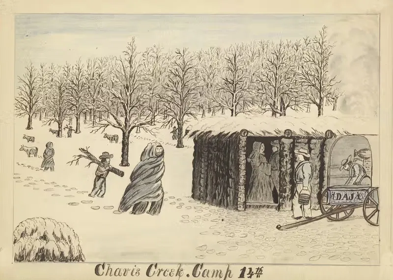 Чавис Крик, лагерь 14 by Даниэль А. Дженкс, 1859 — digital art print download