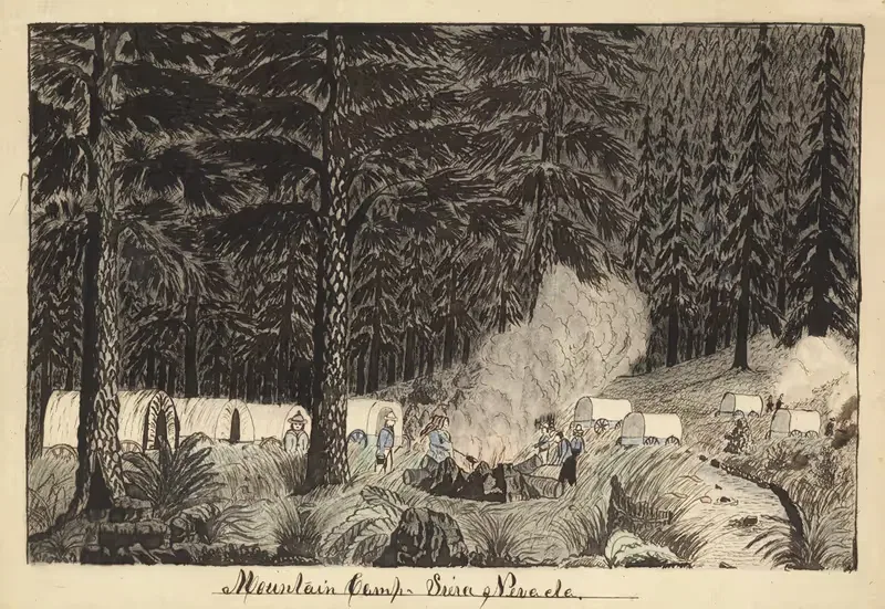 Горный лагерь, Сьерра-Невада by Даниэль А. Дженкс, 1859 — digital art print download