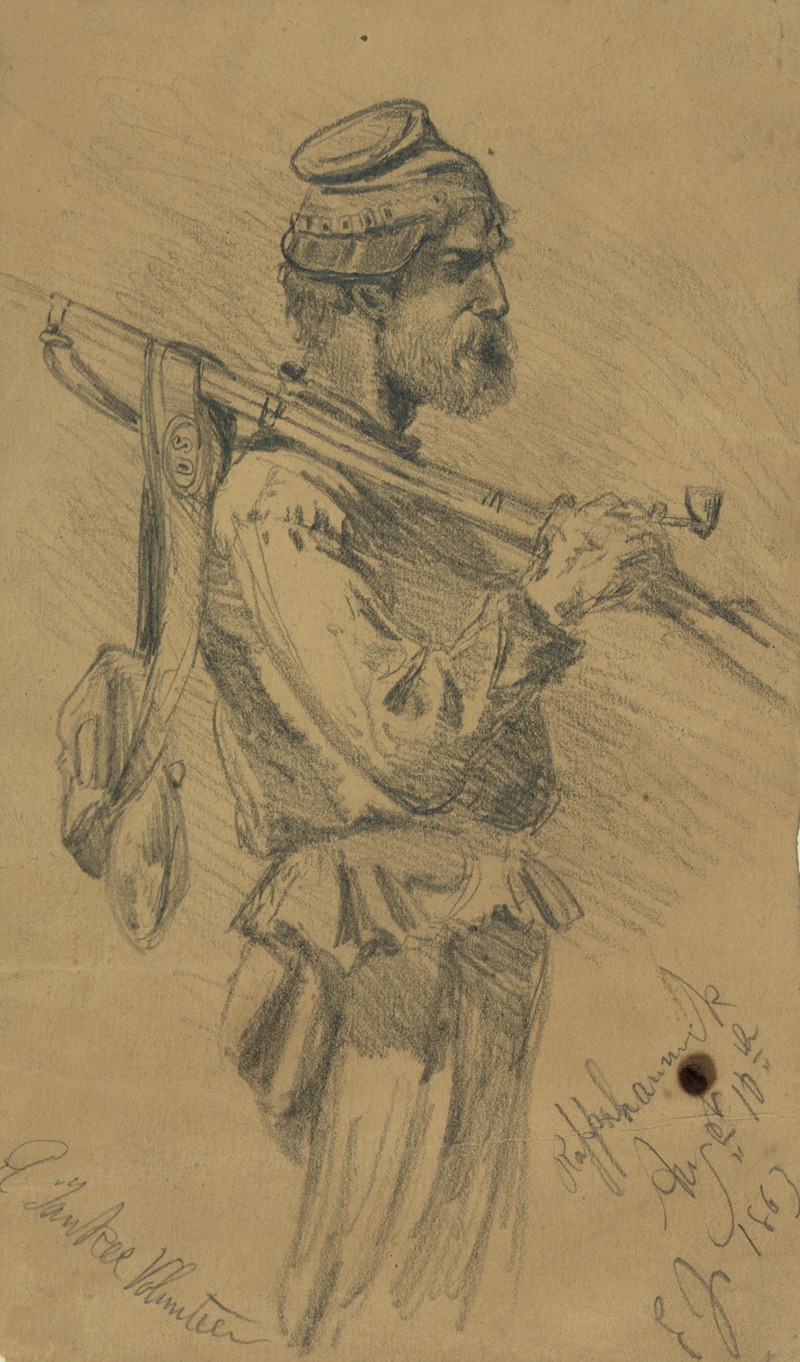A Yankee volunteer by Эдвин Форбс, 1863 — digital art print download