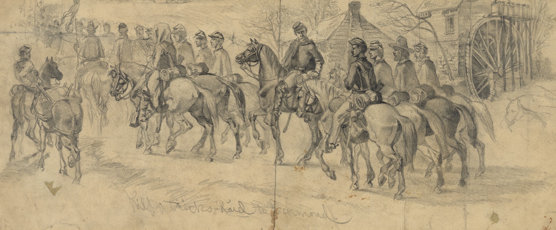 Kilpatrick's raid to Richmond by Эдвин Форбс, 1864 — digital art print download