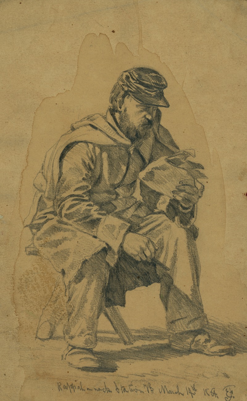 News from the front by Эдвин Форбс, 1864 — digital art print download