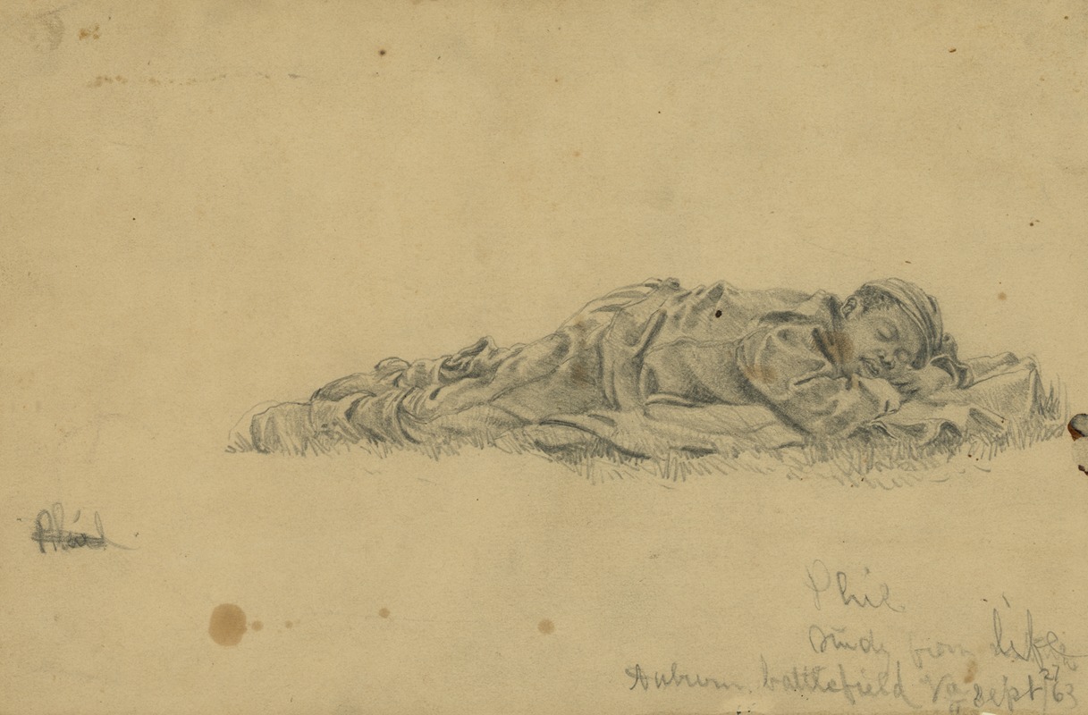 Phil, study from life, Auburn battlefield, Va. by Эдвин Форбс, 1863 — digital art print download