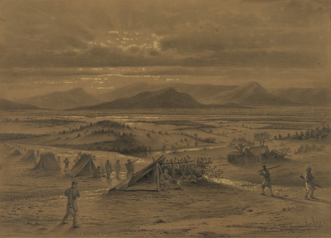 The outer picket line, winter by Эдвин Форбс, 1861-1876 — digital art print download