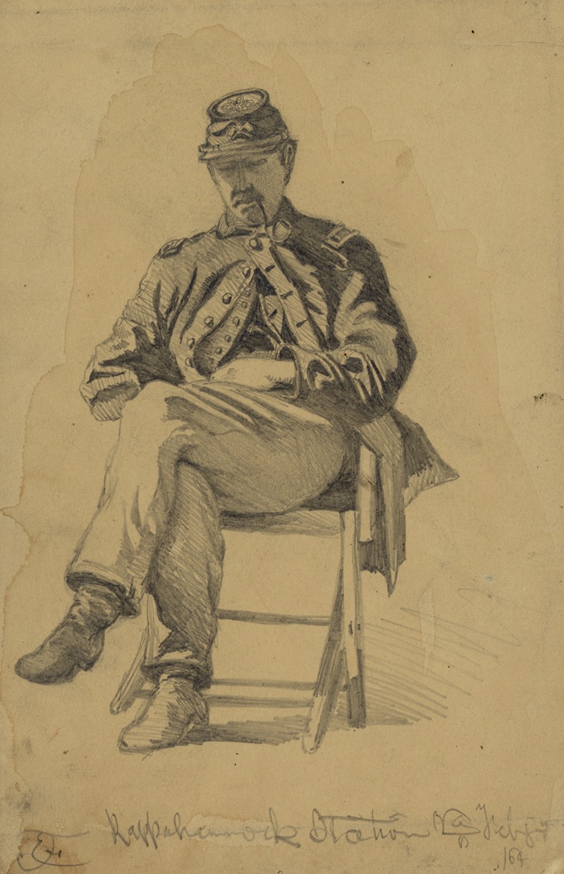 The signal officer off duty — Edwin Forbes
