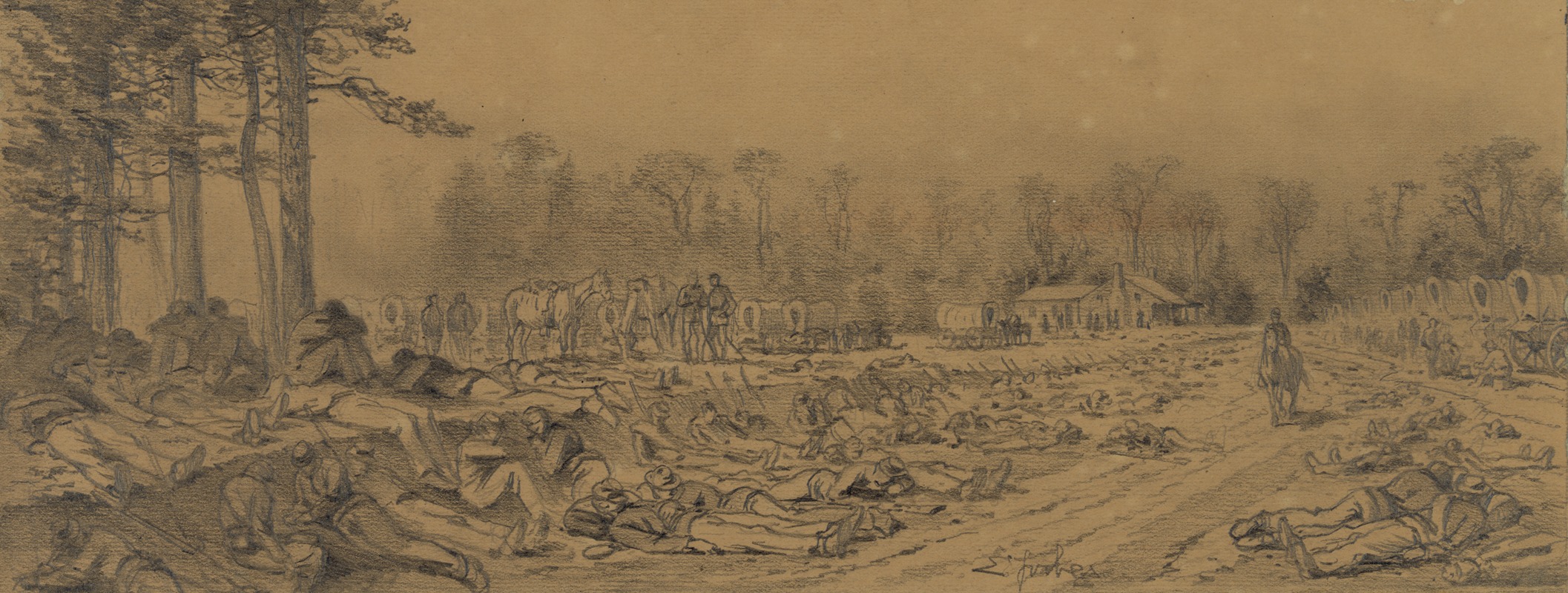 Twenty minute halt by Edwin Forbes, 1861-1876 — digital art print download