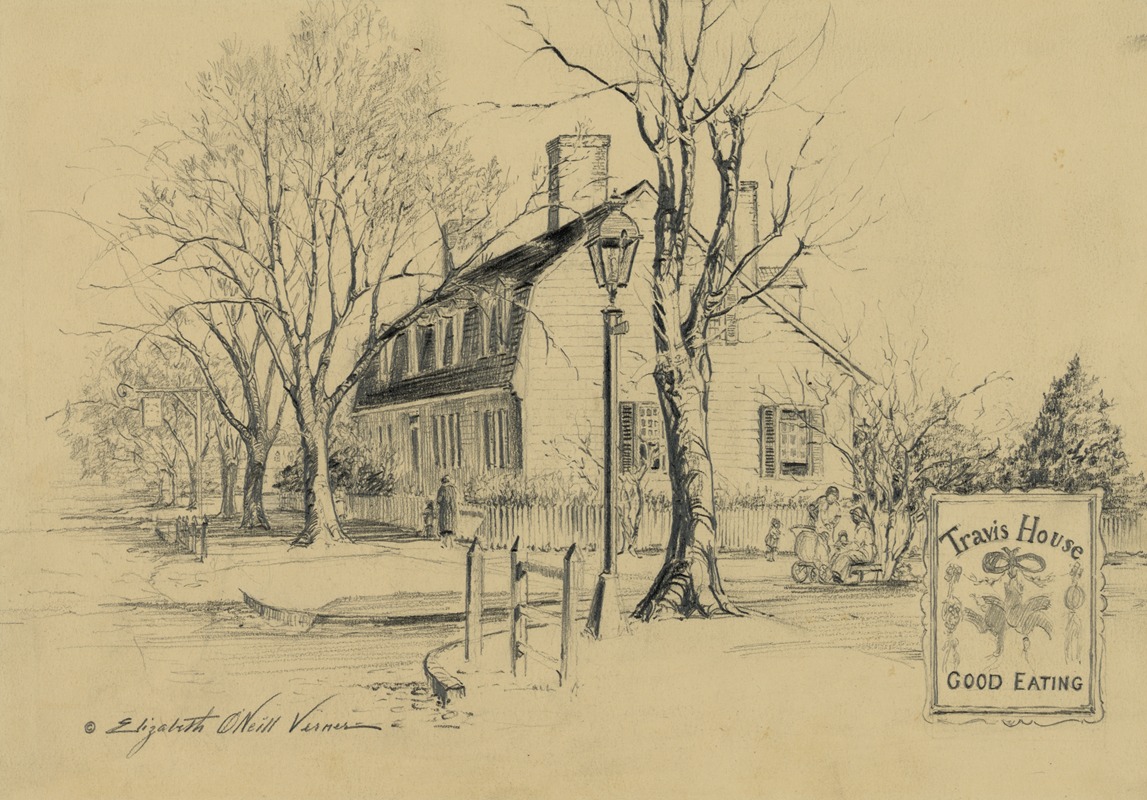 Travis House good eating by Elizabeth O'Neill Verner, 1936 — digital art print download