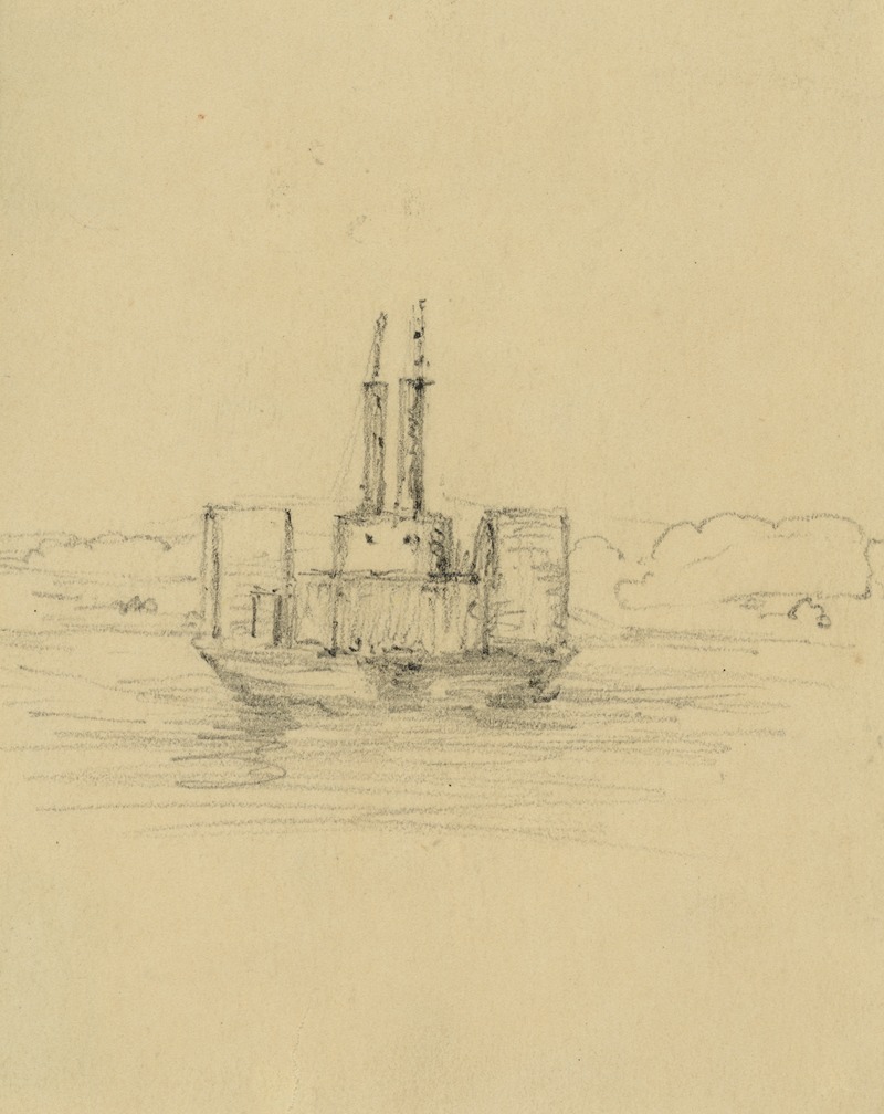 River boat on the Potomac by George Wallis, 1853 — digital art print download