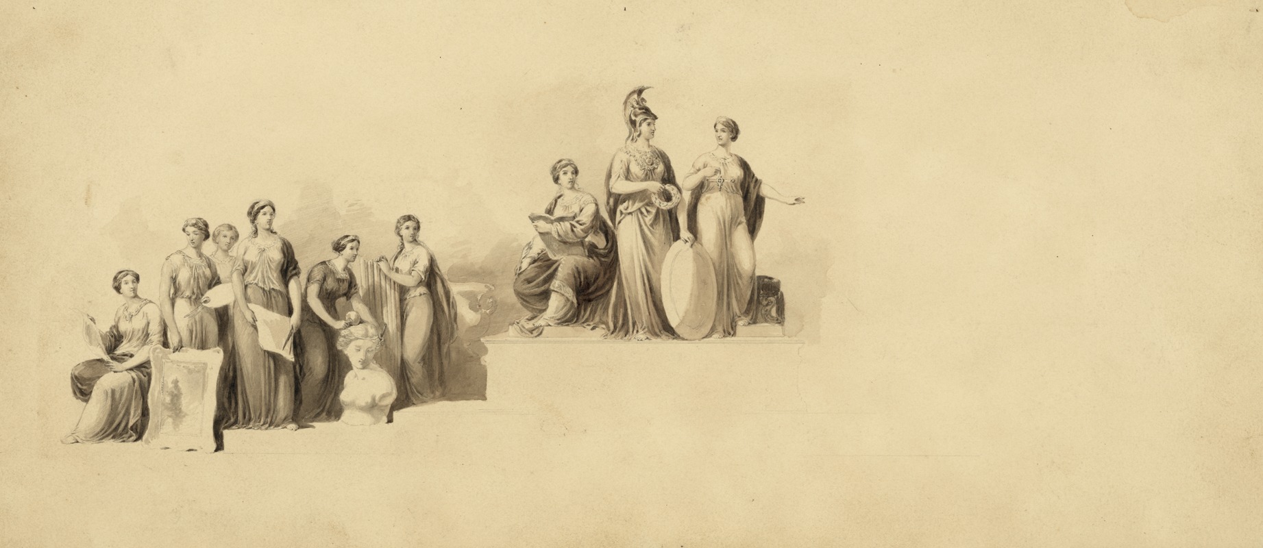 Greek goddesses by Hammatt Billings, 1891 — digital art print download