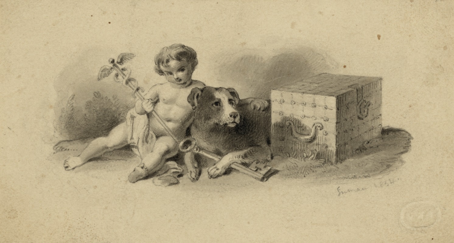 Study for bank-note vignette by Henry Inman — digital art print download