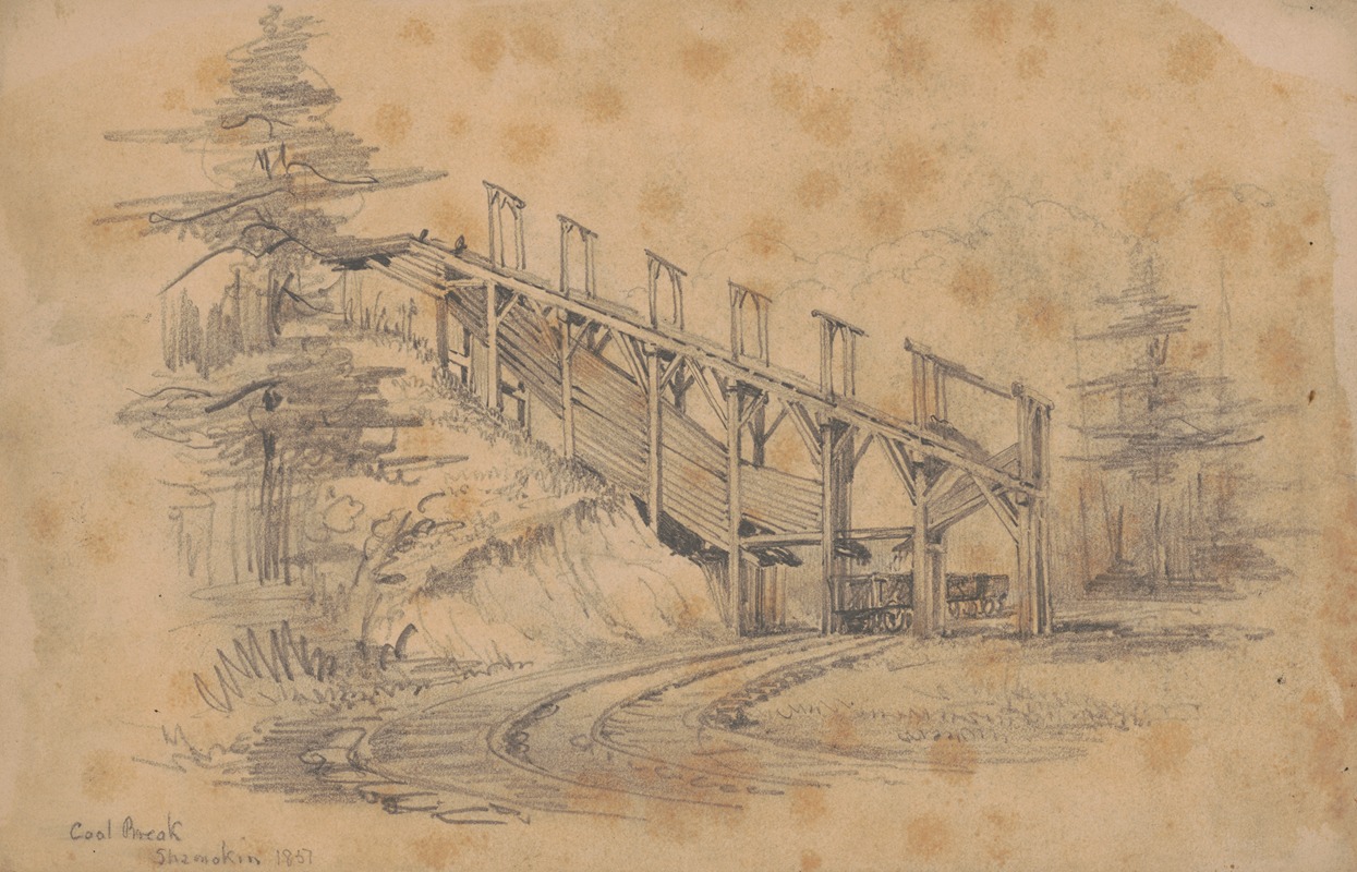 Coal break, Shamokin by Джеймс Фуллер Куин, 1851 — digital art print download