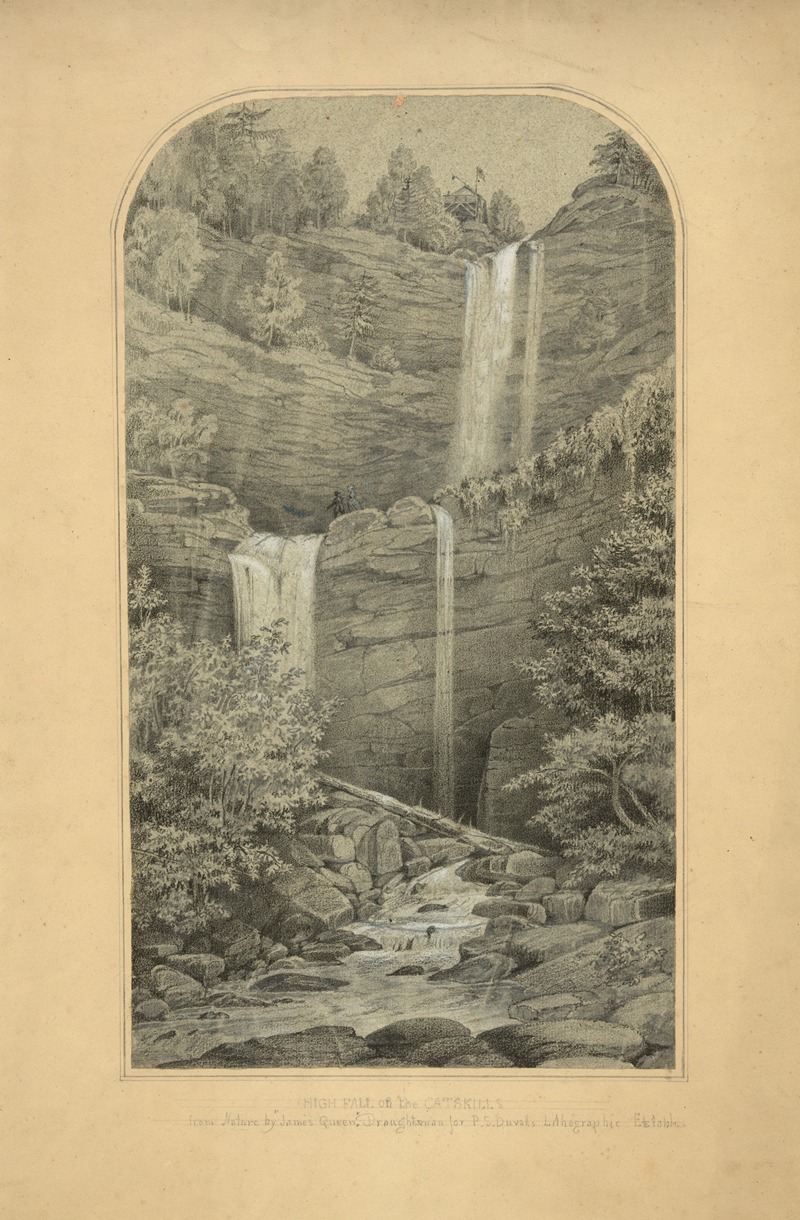 High fall on the Catskills by Джеймс Фуллер Куин, 1850-1869 — digital art print download