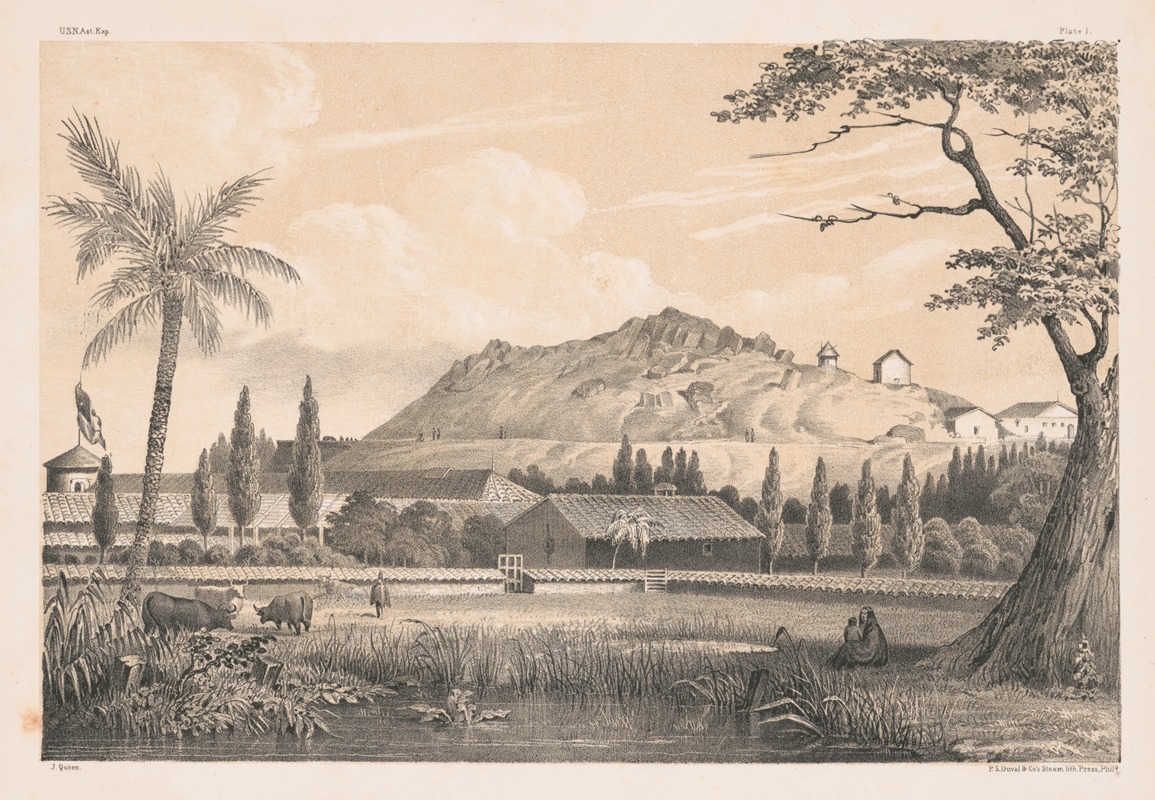 Santa Lucia by James Fuller Queen, 1855 — digital art print download