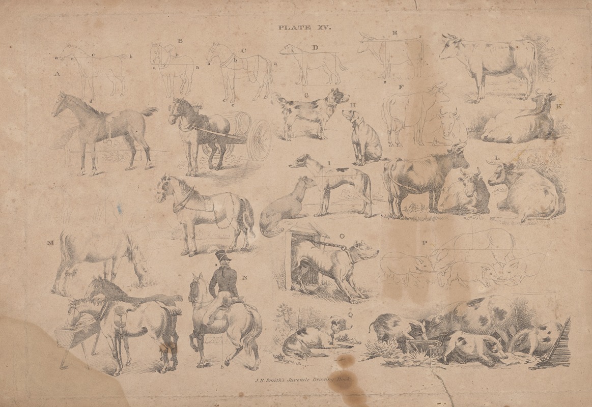 Plate XV J.R. Smith's juvenile drawing book — John Rubens Smith