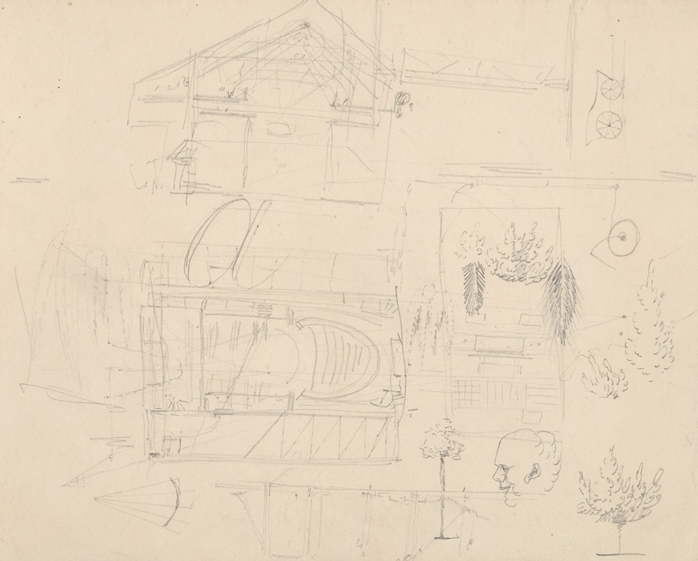 Sketches, perhaps for a house or theater — John Rubens Smith