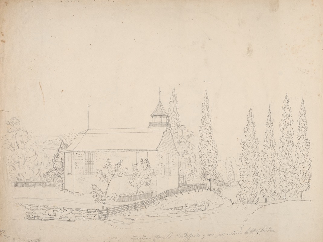 Tarry Town Church by Джон Рубенс Смит, 1823-1828 — digital art print download