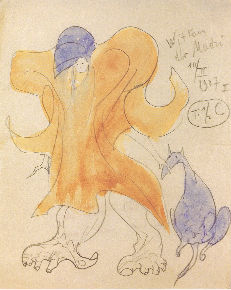 Drawing dedicated to Magdalena Kossak by Станислав Игнацы Виткевич, 1927 — digital art print download