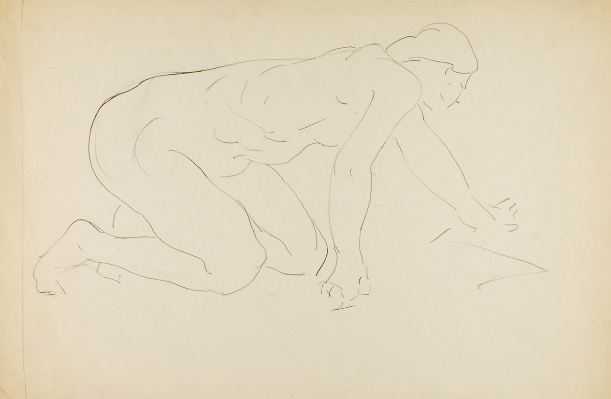Crawling Nude by Alfred Henry Maurer — digital art print download