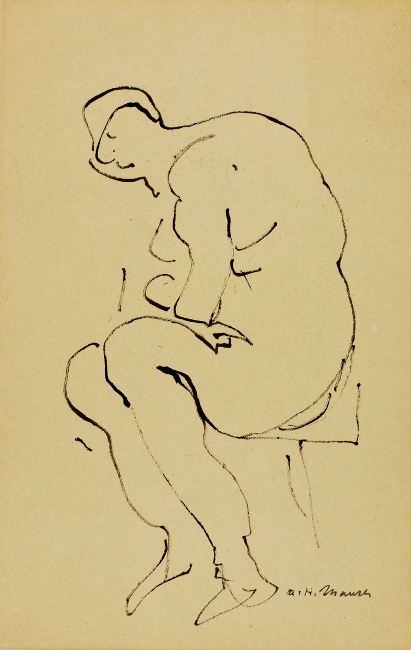 Seated Nude by Alfred Henry Maurer — digital art print download