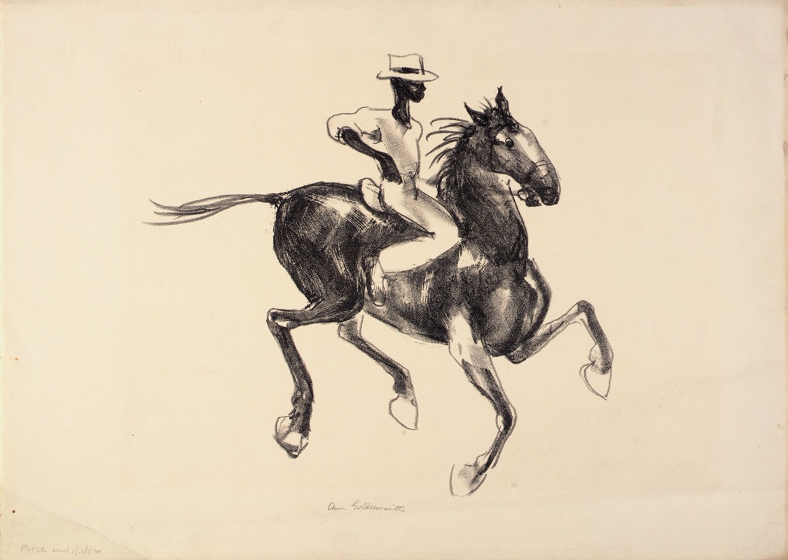 Horse and Rider by Анна Голдтуэйт — digital art print download