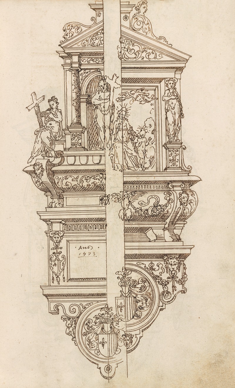 Altar pieces and decorations Pl.013 by Аноним, 1573 — digital art print download