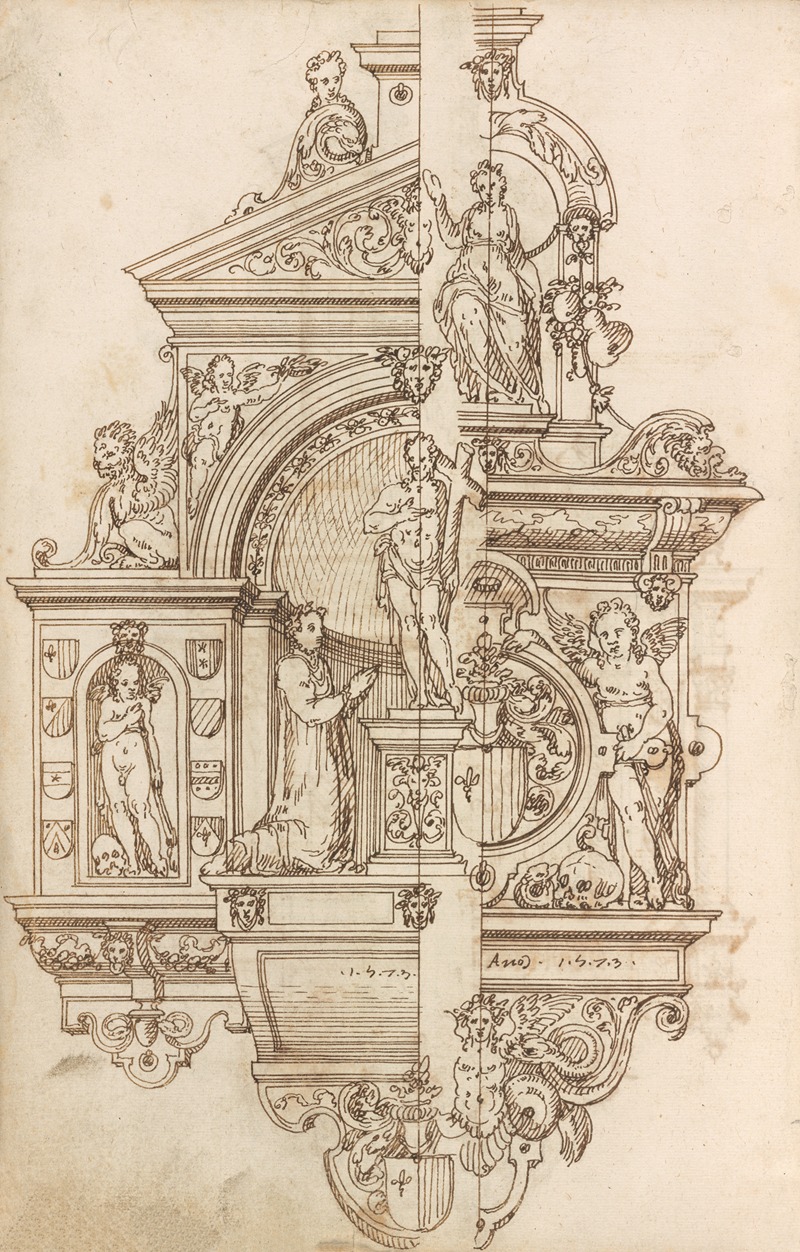 Altar pieces and decorations Pl.023 by Аноним, 1573 — digital art print download