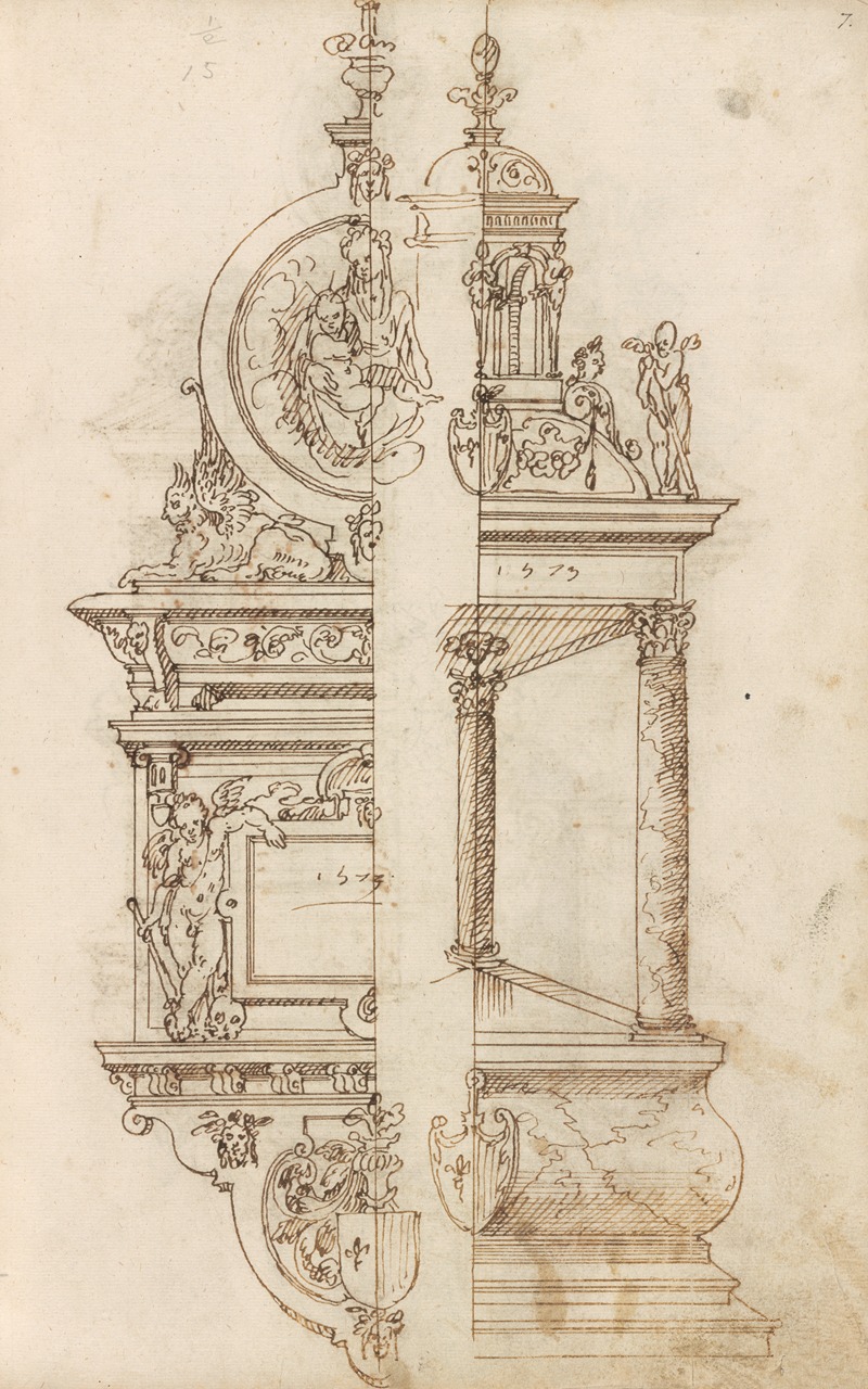 Altar pieces and decorations Pl.025 by Аноним, 1573 — digital art print download