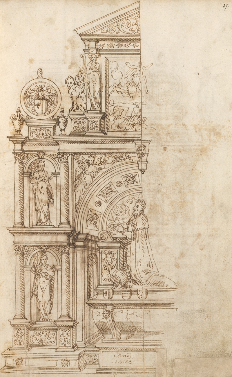 Altar pieces and decorations Pl.092 by Аноним, 1573 — digital art print download