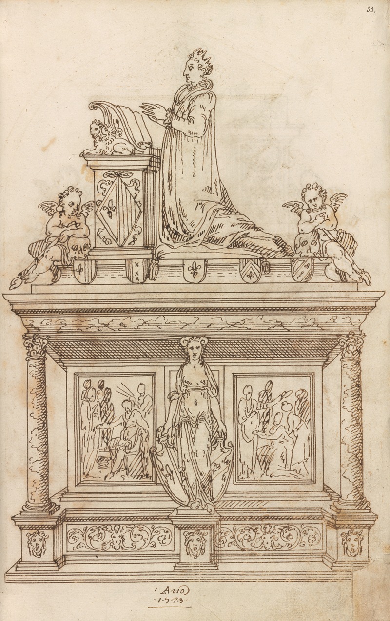 Altar pieces and decorations Pl.117 by Аноним, 1573 — digital art print download