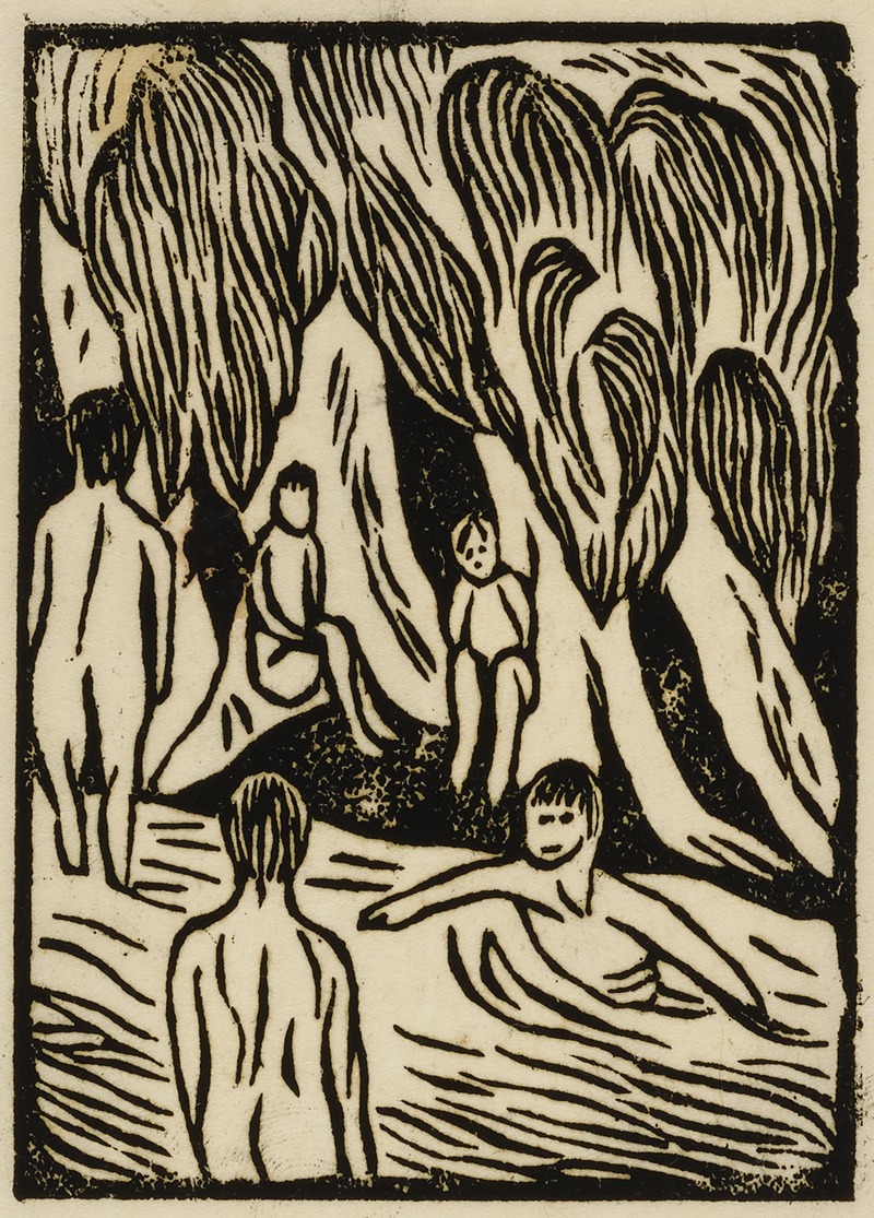 Children Swimming by Аноним — digital art print download