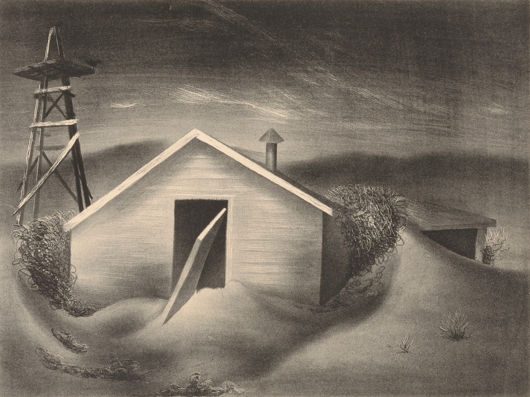 Landscape with Shack after Windstorm by Аноним — digital art print download