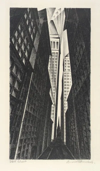 Wall Street by Арнольд Роннебек, 1925 — digital art print download