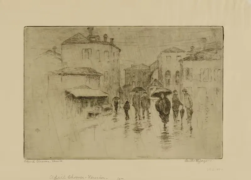 April Shower, Venice by Bertha Jaques, 1914 — digital art print download