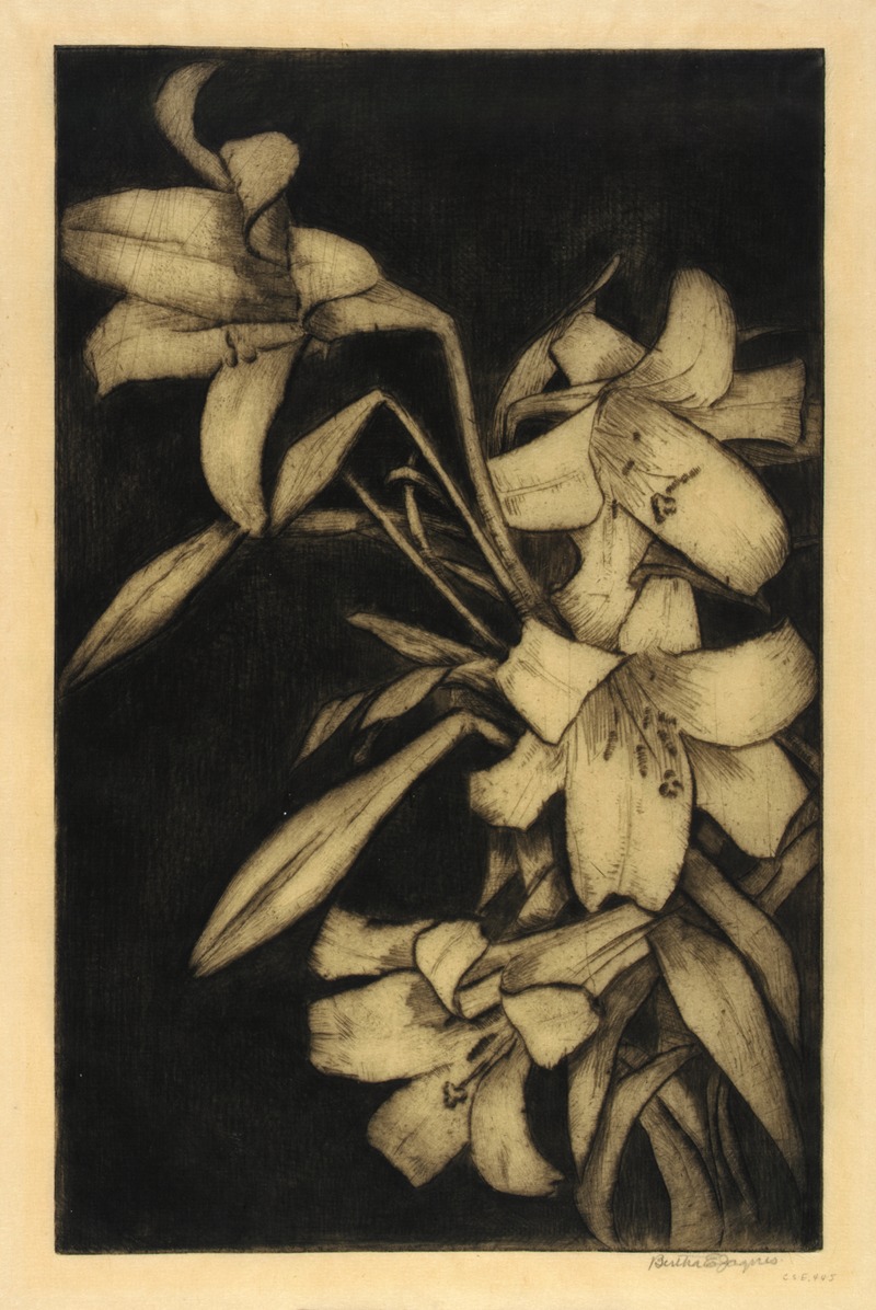 Easter, or Madonna, Lilies by Берта Жак — digital art print download