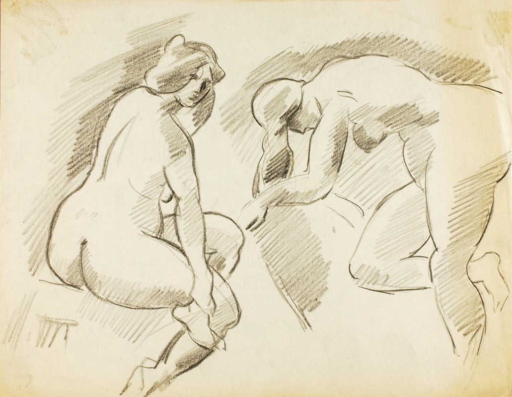 Female Nude by Карл Ньюман — digital art print download