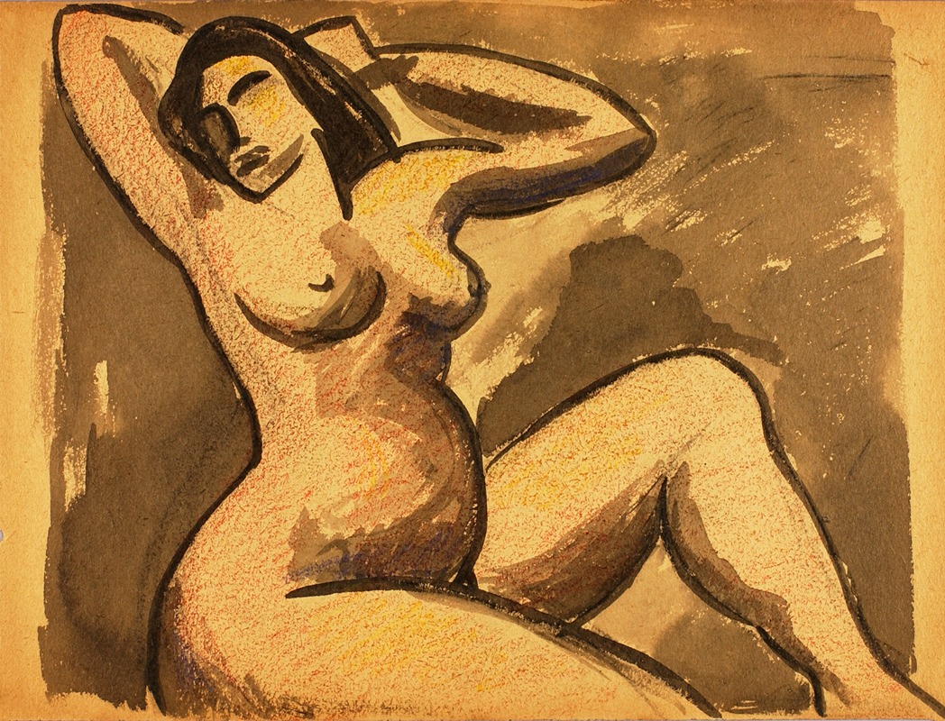 Female Nude by Карл Ньюман — digital art print download