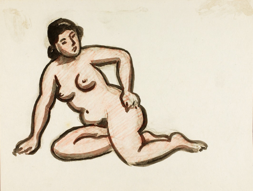 Female Nude by Карл Ньюман — digital art print download