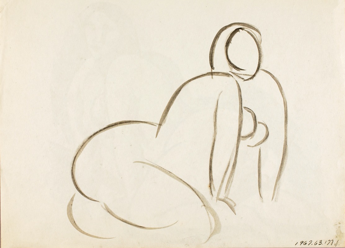 Female Nude by Карл Ньюман — digital art print download