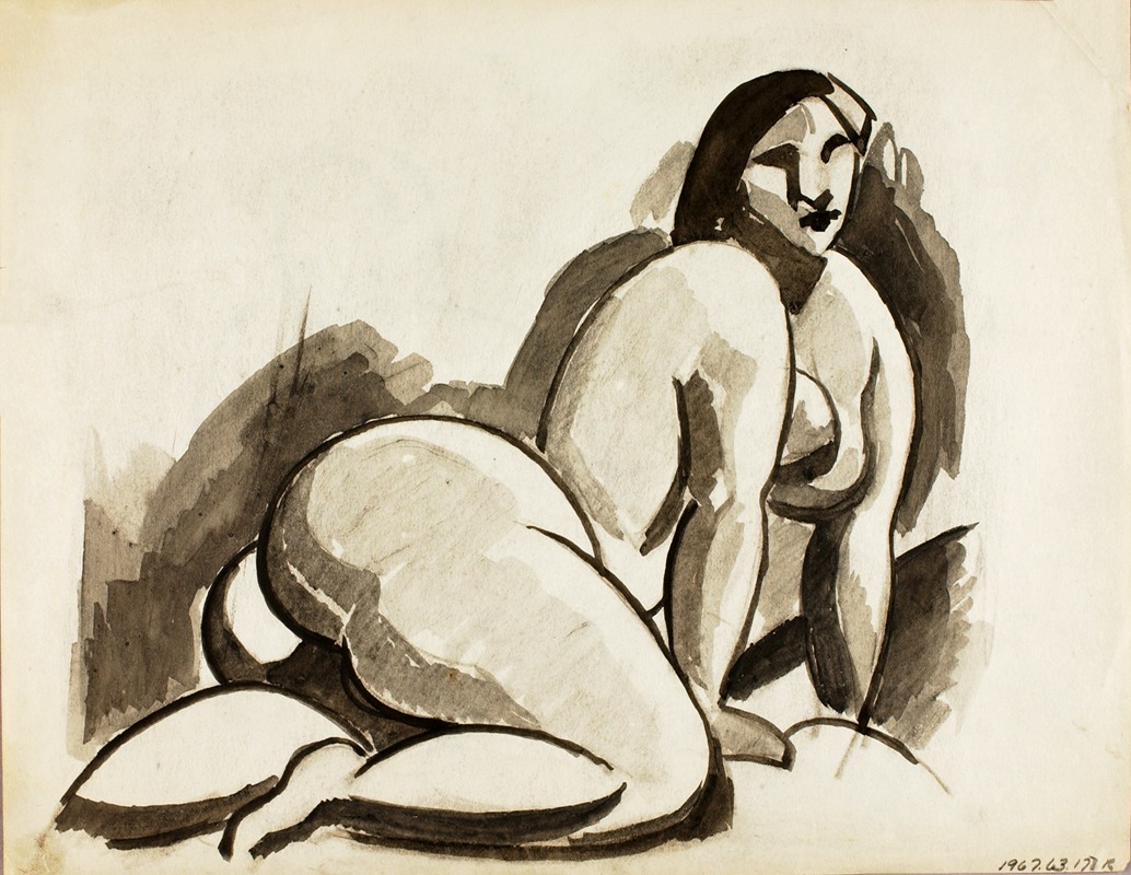 Female Nude by Карл Ньюман — digital art print download