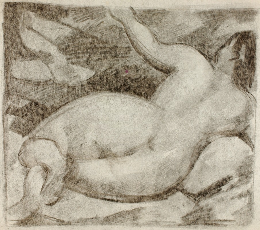 Female Nude, Reclining by Карл Ньюман — digital art print download