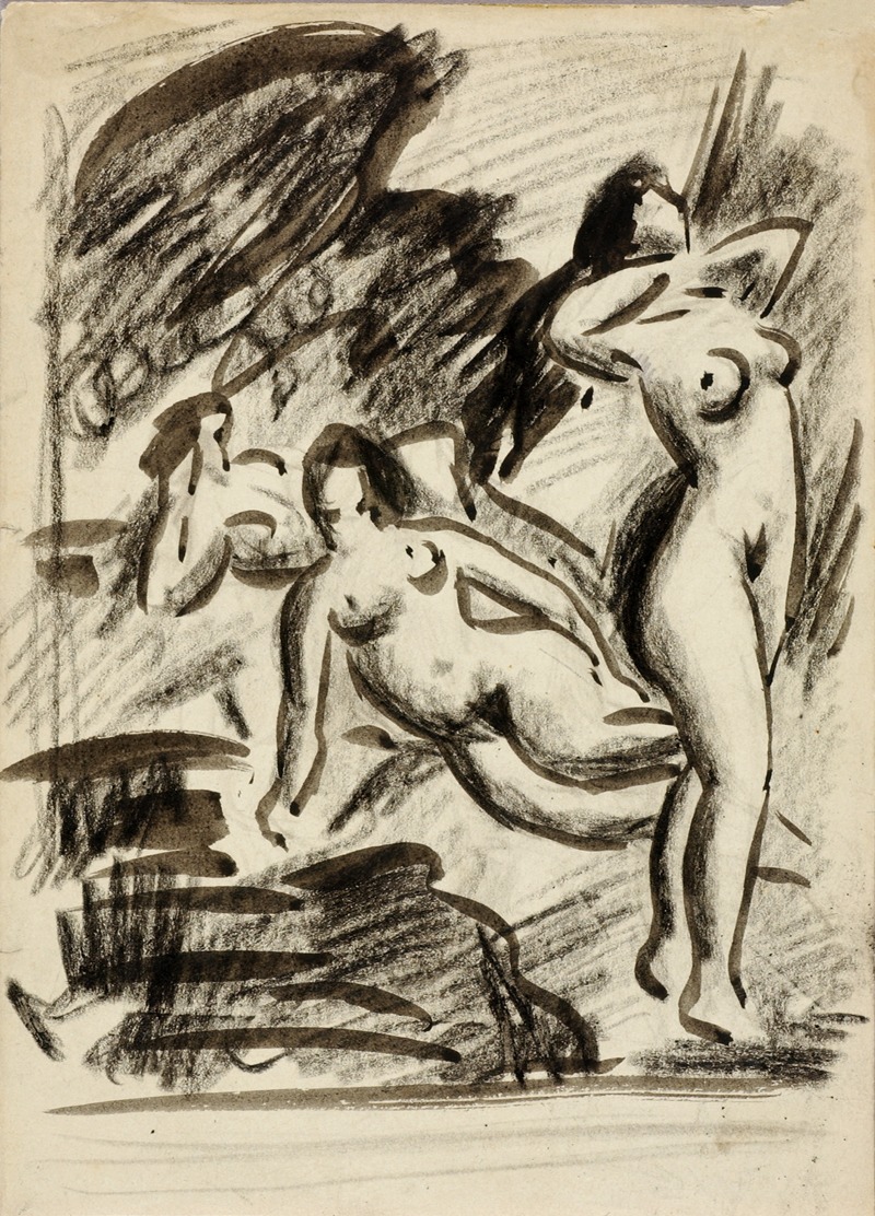 Group of Three Female Nudes — Carl Newman