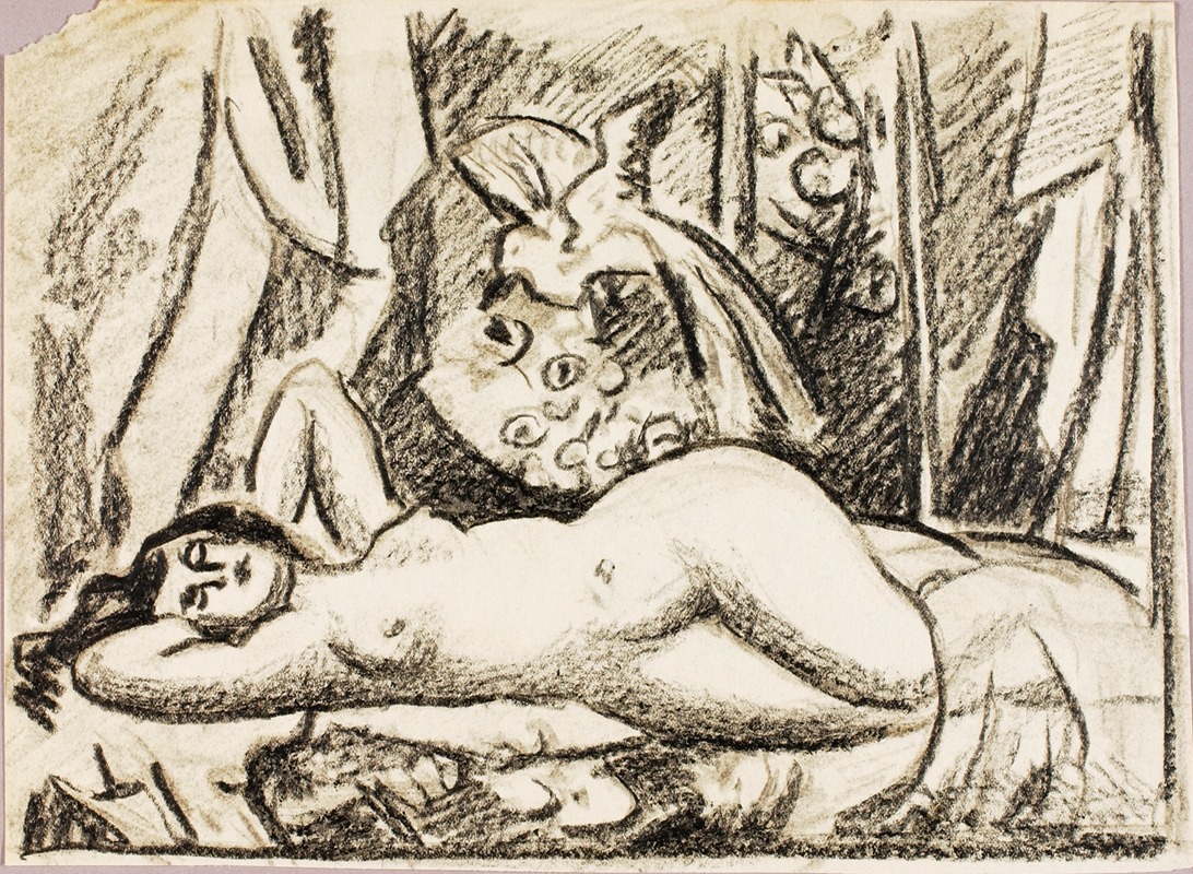 Reclining Female Nude — Карл Ньюман