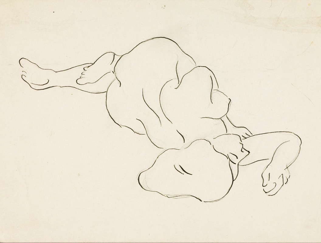 Reclining Female Nude — Карл Ньюман