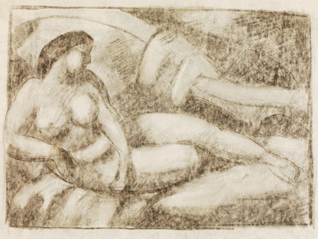 Reclining Female Nude — Карл Ньюман